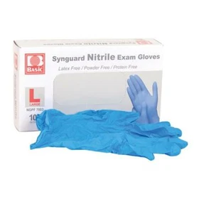 Synguard Nitrile blue Gloves Latex free NGPF 7003 Powder free Protein free