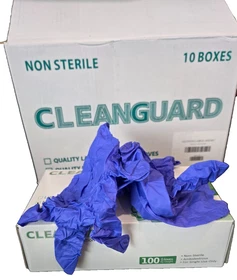 Nitrile Gloves Large Disposable Powder Free Blue CleanGuard Long Non Sterile