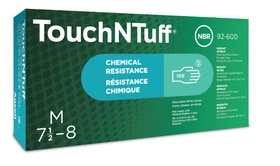 Ansell TouchNTuff 92-600 Chemical Resistant Nitrile Disp. Gloves (S, L) - 100 ct