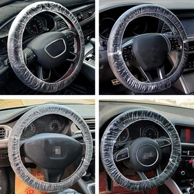 100Pcs Disposable Plastic Car Steering Wheel Covers | Auto Repair Protectors