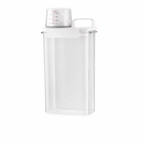 1pcs Airtight Laundry Detergent Dispenser &ndash; Clear Powder & Liquid Storage Jar
