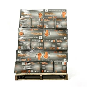 56 Cases Per Pallet 8 Mil Orange Nitrile Gloves Heavy Duty Diamond Industrial