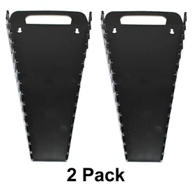 Black Plastic Portable 15-Tool Wrench Gripper Organizer Storage Tray Holder