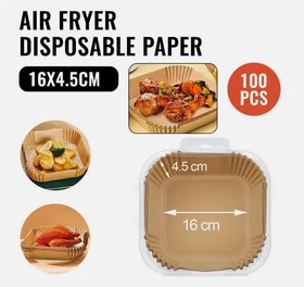 100pcs Non-Stick Air Fryer Disposable Non-stick Baking Parchment Paper Liners