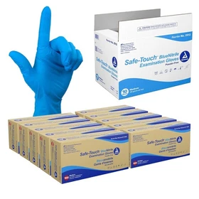 Dynarex Safe Touch Nitrile Exam Gloves, Powder Free