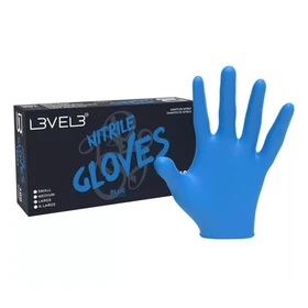 L3VEL3 Level3 Blue Nitrile Barber Salon Stylist Gloves 100CT/Box -Free Shipping