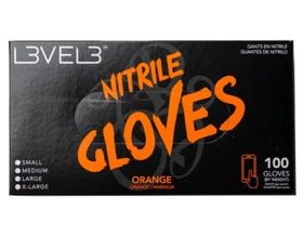 L3VEL3 Professional Nitrile Gloves 100 Pc | Orange