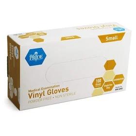 Medpride Medical Vinyl Examination Gloves, Latex Free Rubber, All Sizes.-100/Bx