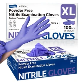 Medical Nitrile Exam Gloves 100 PCs Powder-Free Food-Safe Disposable Glove
