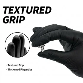 GP Craft 5 Mil Black Nitrile Gloves (100-Pack)