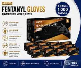 Heavy Duty 6 Mil Black Nitrile Gloves Powder-Free Latex-Free Disposable 100 Pcs