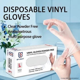 Disposable Clear Vinyl Gloves: Latex-Free, Powder-Free, Food Safe Plastic