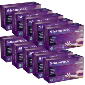 Shamrock Latex Hand Gloves CASE 1,000 pcs, 10 Boxes 100ct/box XS, S, M, L