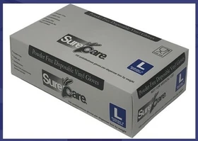 4-Sizes SureCare&reg; Powder Free BLUE VINYL- General Purpose NOT FOR MEDICAL USE