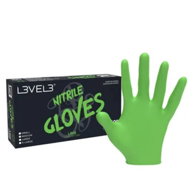 L3VEL3 Nitrile Gloves 100CT / Box - Red, Orange, Green