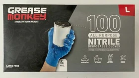 Grease Monkey Disposable Nitrile Gloves (100-Count) L or XL