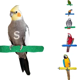 Comfort Grip Safety Perch for Bird Cages - Pedicure Perch for Birds to Keep Nail