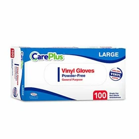 Disposable Plastic Vinyl Clear Gloves Allergy Latex &Powder Free,S/M/L 100 Count