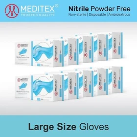 MEDITEX&reg; Exam/Medical Nitrile Gloves Powder Free Blue 4mil 1000 Pcs