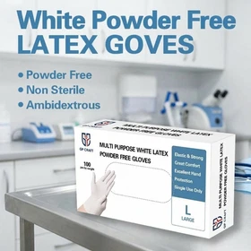 Heavy-Duty 5 Mil White Disposable Gloves: Powder-Free, Food-Safe, and Super Dura