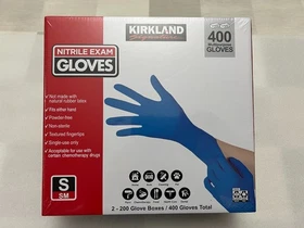 Kirkland Signature Nitrile Exam Gloves - 400 PCS -Size: Large , Medium , Small