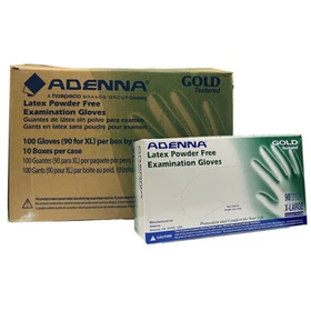 ADENNA Gold Textured Latex Exam Gloves Powder Free, 10bxs/Case ON SALE PRICE!!!