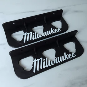 M12 Battery Holder 2-Pack | Heavy Duty Wall Mount holds 3 Battery Made In USA