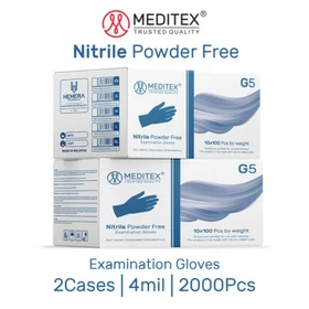 MEDITEX&reg; Disposable Nitrile Exam/Medical Glove Latex-Free Powder Free 4mil S-XL