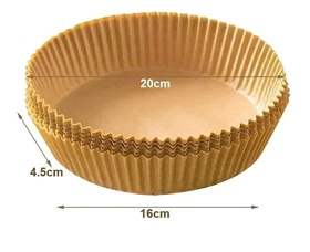 300PCS Disposable Non-Stick Air Fryer Paper Liners, Round Air Fryer Baking Paper