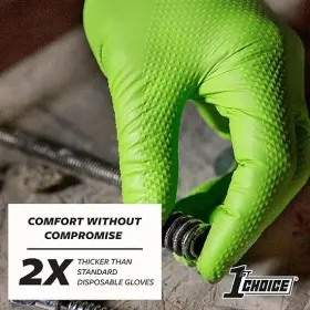 1EBN 1ST CHOICE Mil Nitrile Gloves Mechanic Disposable Latex #3