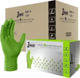 1EBN 1ST CHOICE Mil Nitrile Gloves Mechanic Disposable Latex