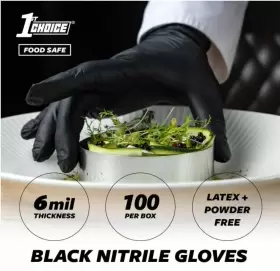 1PBN 1ST CHOICE Mil Nitrile Gloves Latex Powder #2