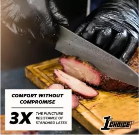 1PBN 1ST CHOICE Mil Nitrile Gloves Latex Powder #3