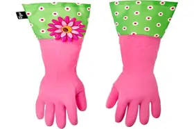 411782441462 ADDIS Vigar Pink Latex Dishwashing Gloves Flower