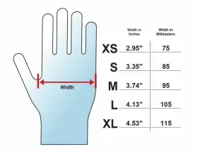 653195737789 ADENNA Precision Mil Powder Nitrile Exam Gloves #3