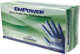 653195824496 ADENNA Empower Mil Nitrile Powder Exam Gloves