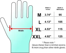 695638744749 ADENNA Light Mil Nitrile Powder Exam Gloves Box #3