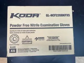GL-NCF235BKFL ADENNA Koda Nitrile Exam Gloves Powder #2
