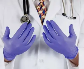 PCS770 ADENNA Precision Violet Nitrile Disposable Exam Gloves #3