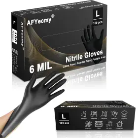 AF-001-L AFYECMY Mil Nitrile Gloves Powder Disposable