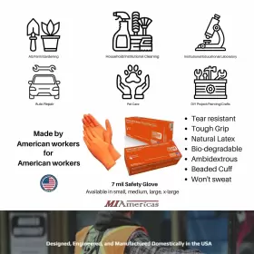 810229026909 AGILUX American Safety Glove Latex Disposable #3