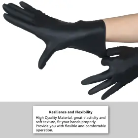AGK-1-BLACK-L AKGK Nitrile Gloves Disposable Mil Cle #3