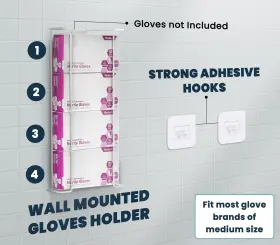 485-04 ALPINE INDUSTRIES Glove Holder Wall Mount Latex Wire #3