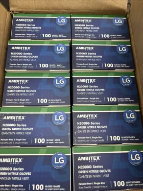 NLG2000G AMBITEX Nitrile Powder Exam Gloves