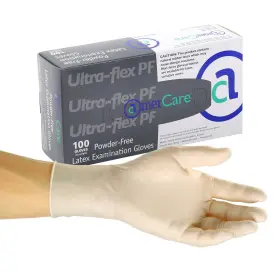3004-C AMERCARE Ultra Flex Powder Latex Exam Gloves Medical