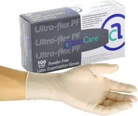 AMC3002 AMERCARE Ultra Flex Exam Latex Gloves Powder