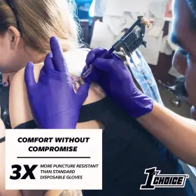 1EINXL AMMEX Choice Nitrile Disposable Gloves Mil #3