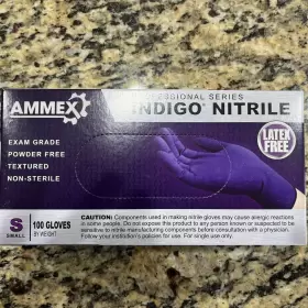 AINPF42100 AMMEX Nitrile Exam Gloves Latex Powder