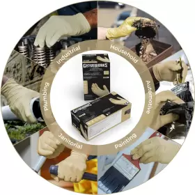ILHD46100-BX AMMEX Gloveworks Latex Gloves Box Mil Powd #3