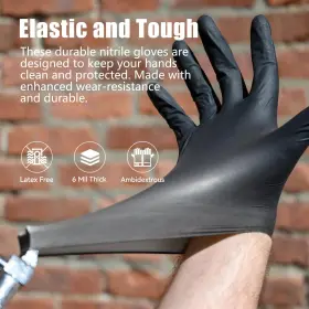 761228567897 AMOZIFE Nitrile Disposable Gloves Mil Powder #2